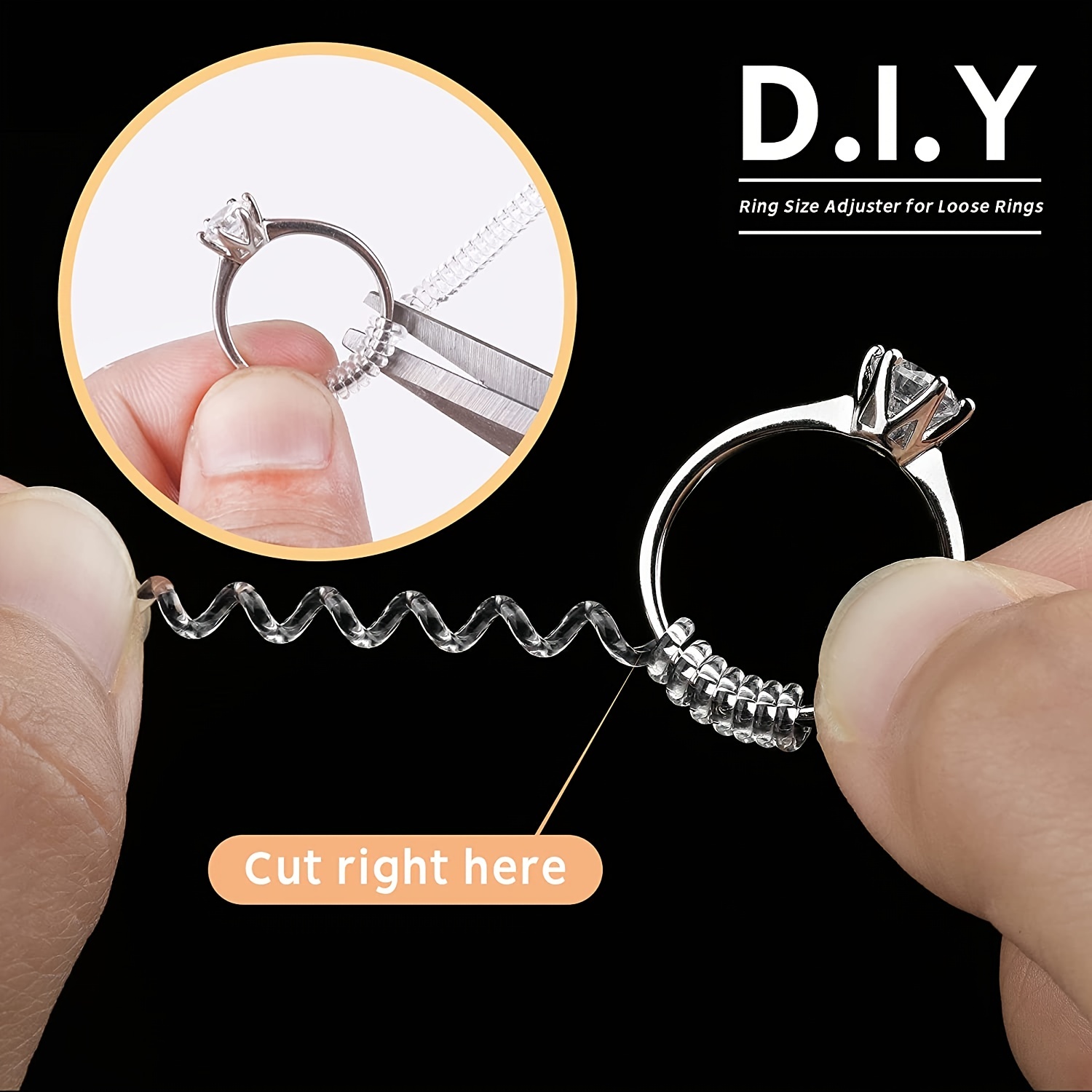 Amazon.com: Ring Size Adjuster for Loose Rings, Eiito Ring Sizers Ring  Spacers or Ring Tightener - Invisible Ring Guards - 6 Sizes Fitter, Resizer  Fit Almost Any Size Rings : Clothing, Shoes & Jewelry