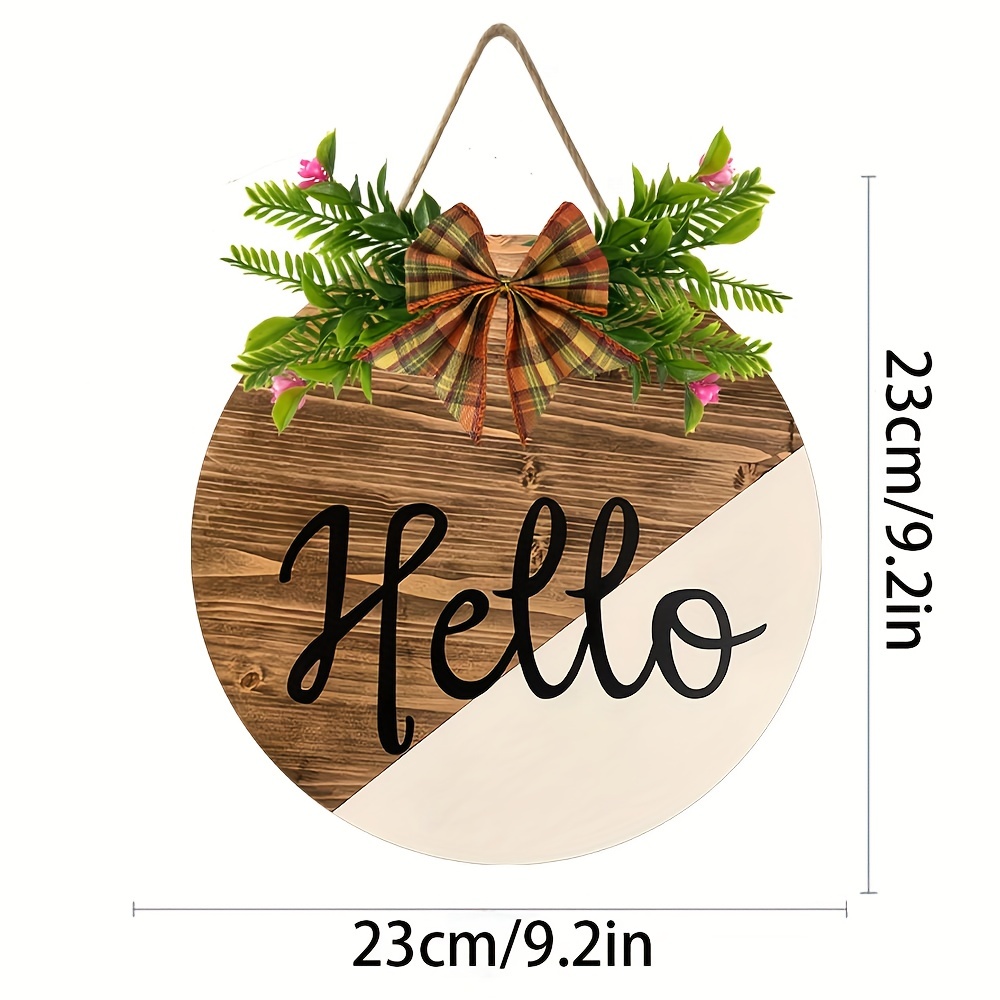 Round Door Hanger Sublimation Blank Dark Faux Wood With Floral to  Personalize for 12 Inch Round Blanks PNG -  Canada