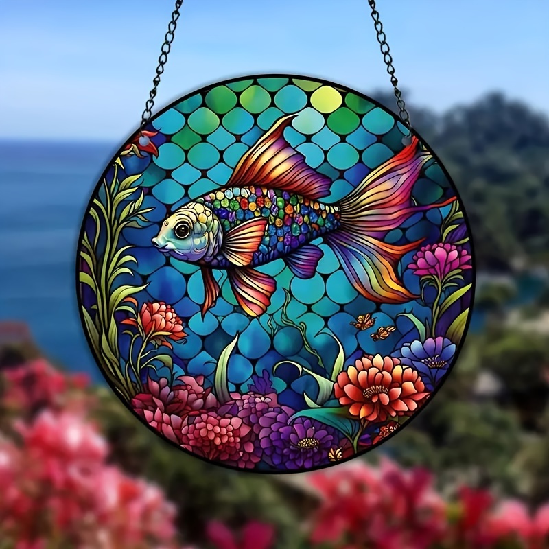 Acrylic Symphony Small Fish Pendant Premium Mysterious Home - Temu