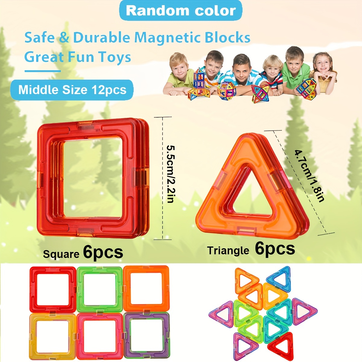 Magnetic triangle shop toy