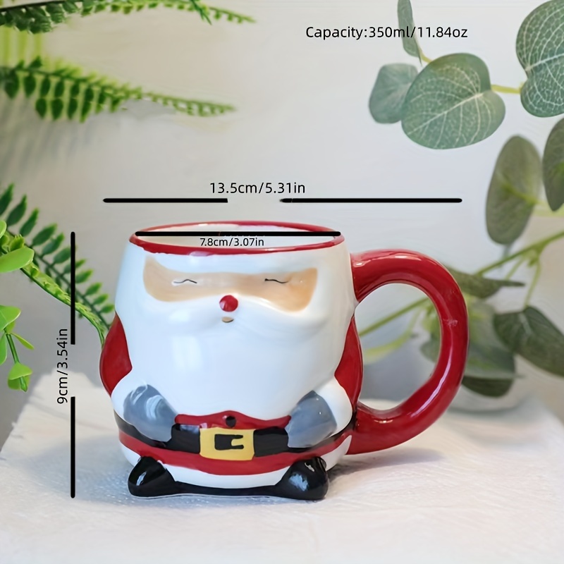 Christmas Ceramic Coffee Mug Classic Santa Claus Beverage - Temu