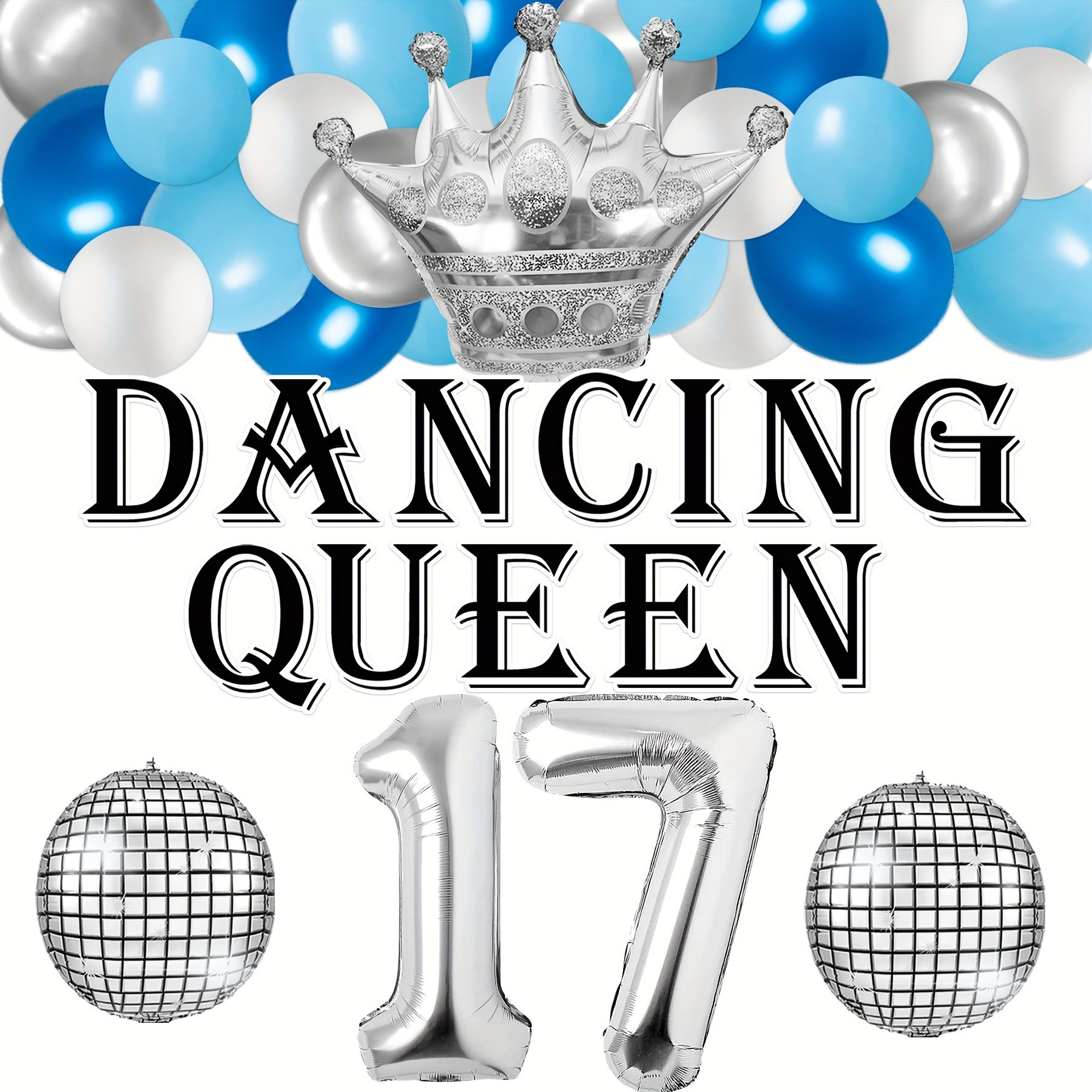 Blue Silvery Dancing Queen Party Favor Gift Bags With Disco - Temu