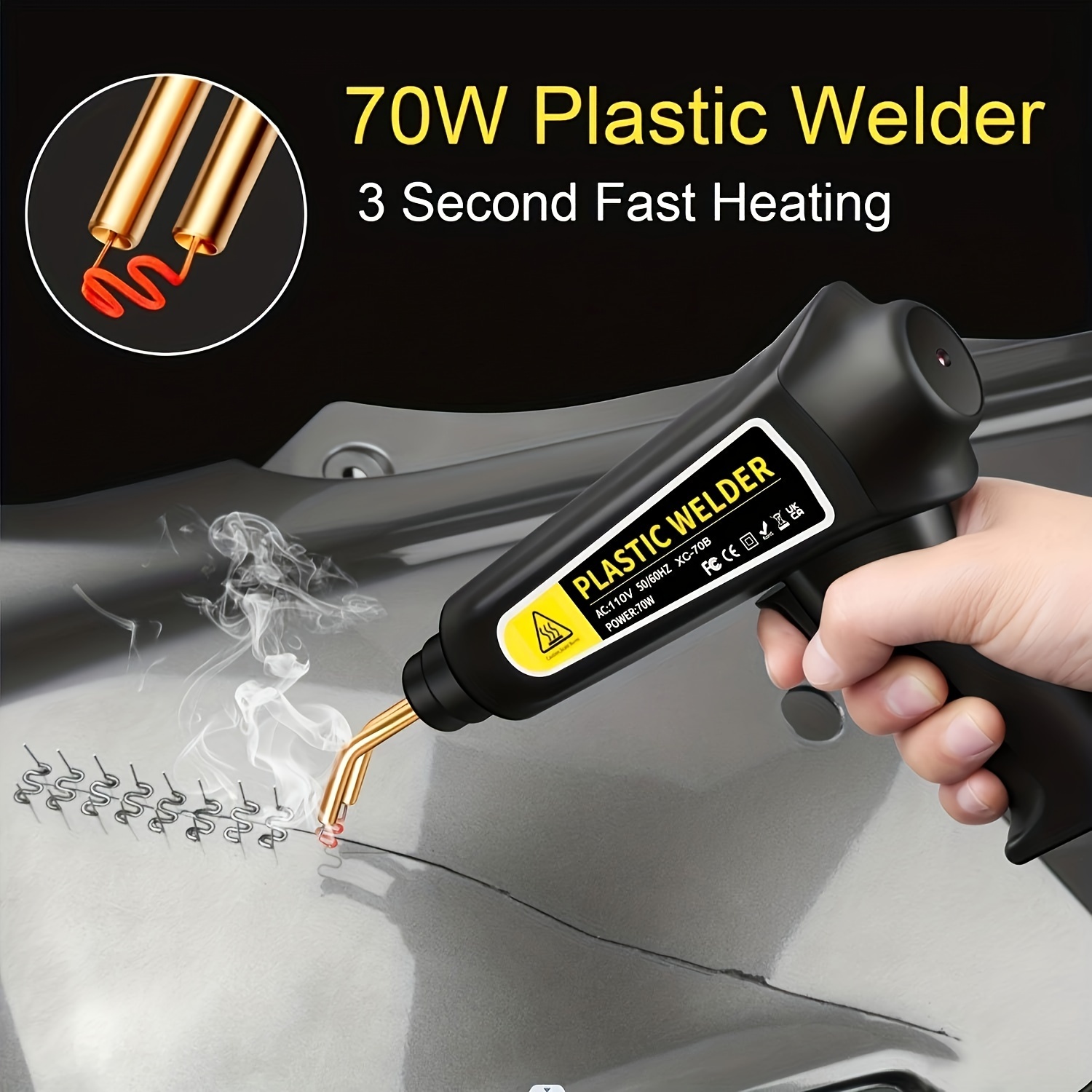 GCP Products Plastic Welder Car Bumper Repair Kit Hot Stapler