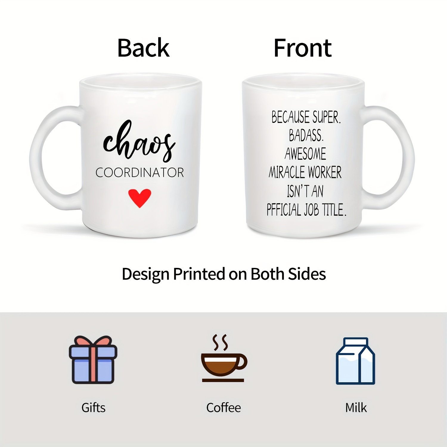 Chaos Coordinator Mug Portable Coffee Mugs Boss Lady Gifts - Temu
