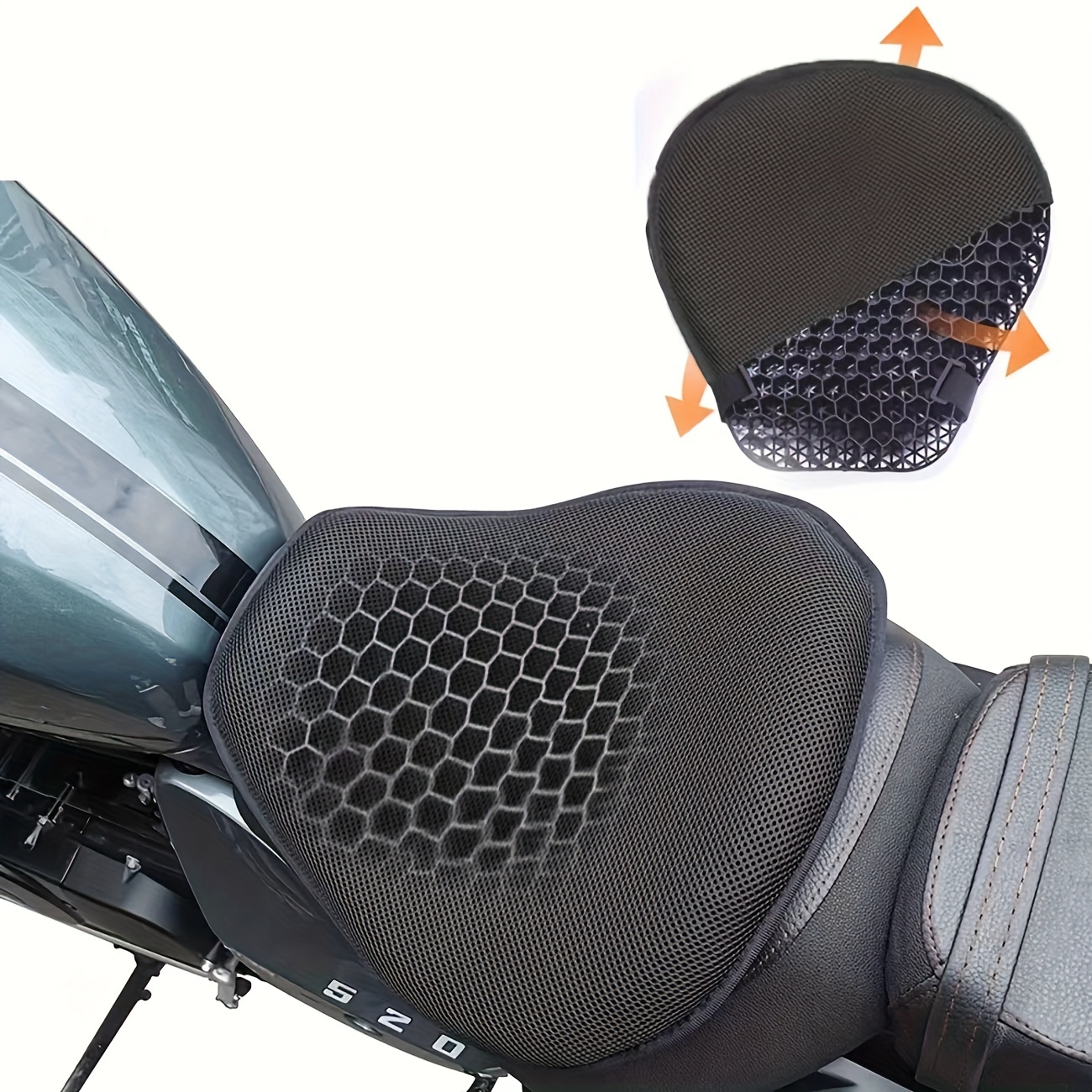 Alivio cómodo 3D moto accesorios gel panal motocicleta asiento cojín  cubierta de asiento – Los mejores productos en la tienda online Joom Geek