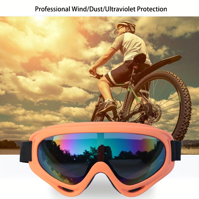 Motorcycle Removable Mask Bicycle Ski Goggles Anti-fog Windproof Sandproof  Men's Riding Goggles
