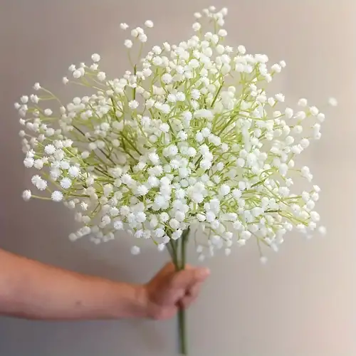 20pcs baby breath artificial flowers high quality antioxidant artificial flowers fake flowers gypsophila bouquet for wedding party home decoration real touch flower for diy outdoor garden office home decor bouquet spring decor