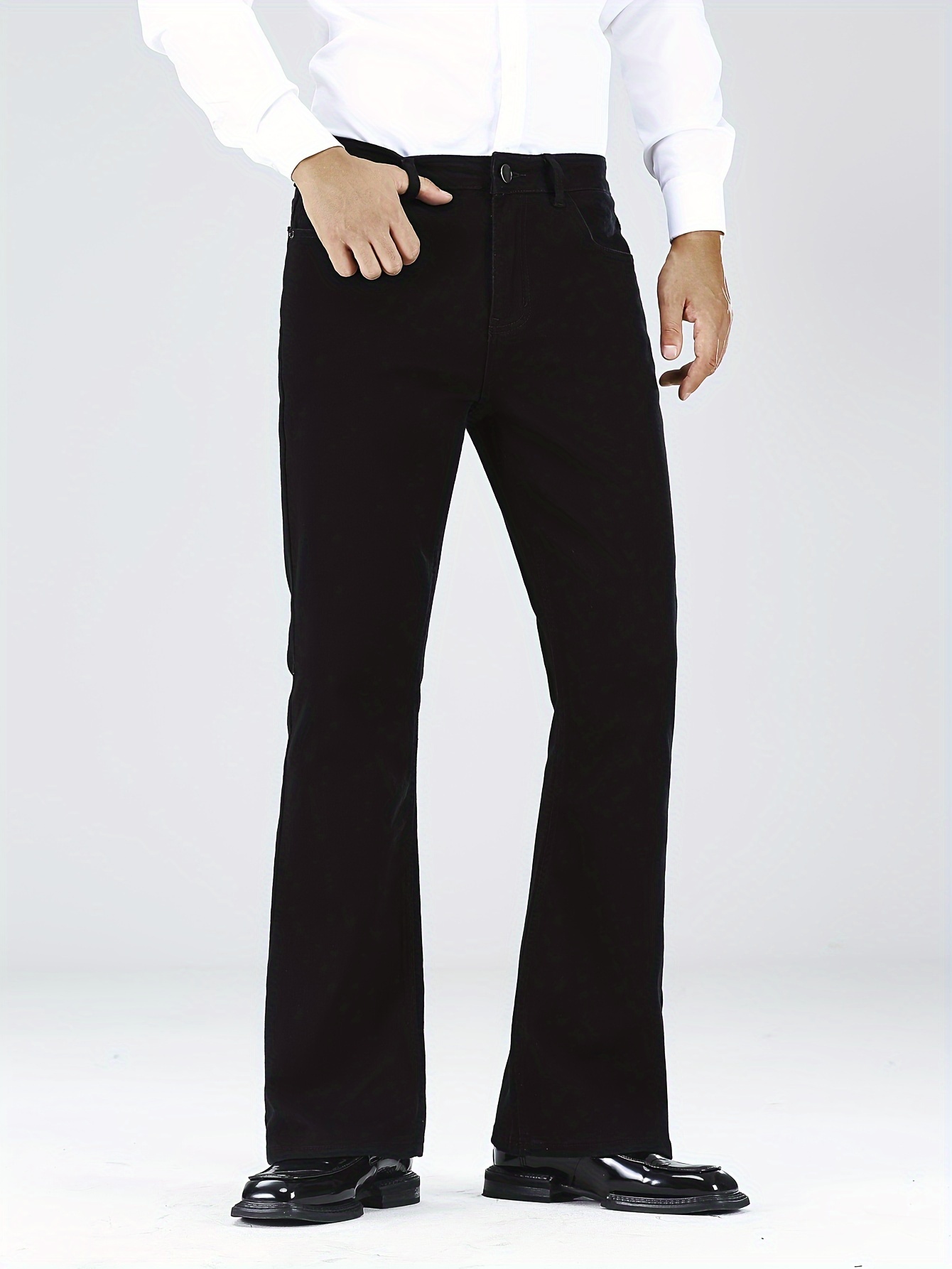 Men Formal Flared Bell Bottom Dress Pants Stretch Smart Casual Trousers  Bootcut