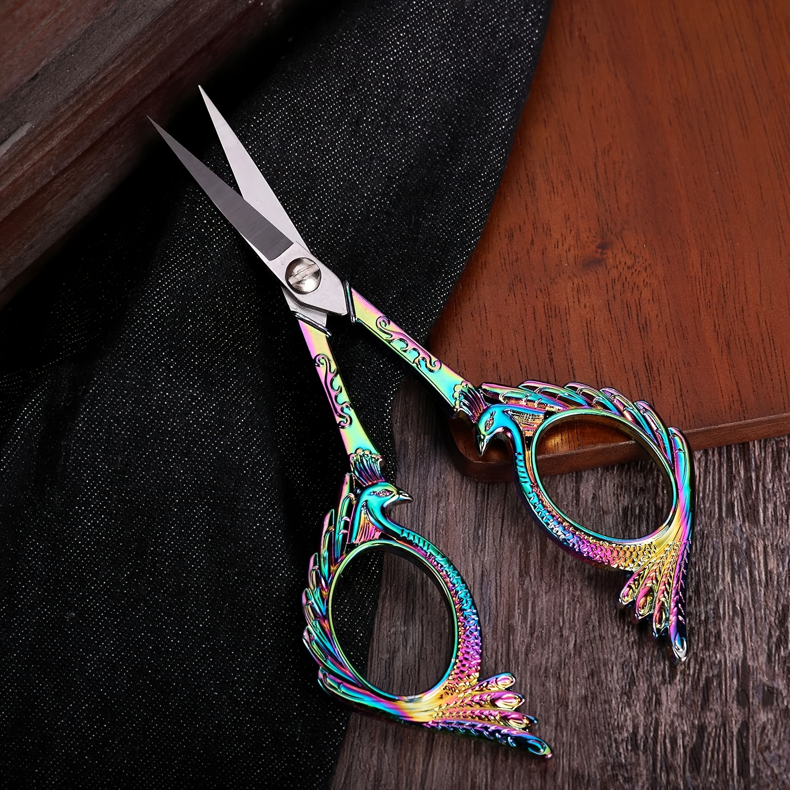 Stainless Steel Sharp Tip Small Scissors All Purpose for Crafting Art Work  Threading Needlework Cutting Tools, Stork Embroidery Scissors And Cross  Stitch Sewing Bird Small Tool Sewing Scissors (Sliver)