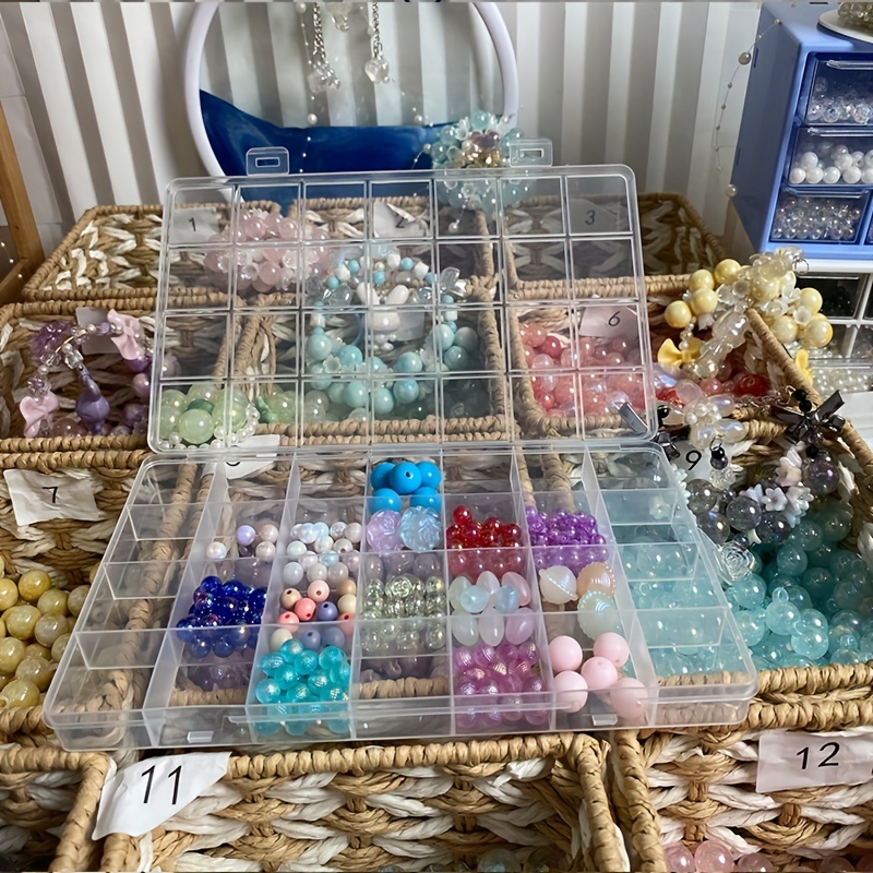 Transparent Storage Box For Beads Art Diy Crafts Jewelry - Temu