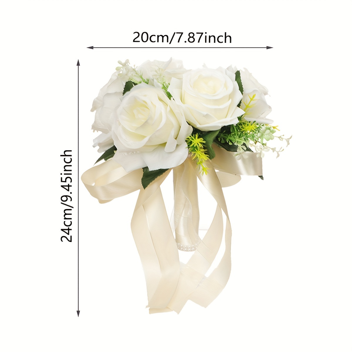 1 Bouquet Artificial Rose Flower Bridal Bridesmaid Wedding - Temu