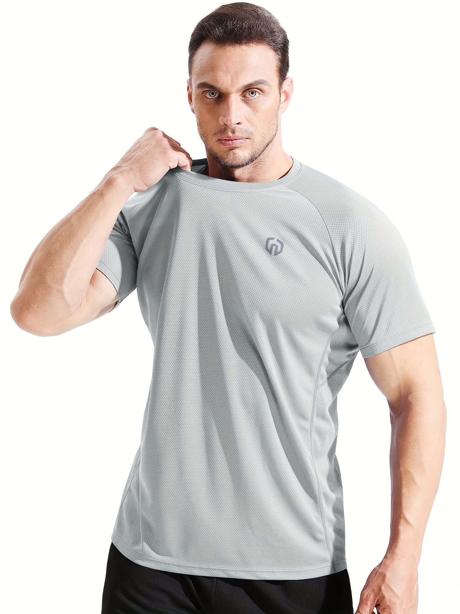 Homme Gym Haut T-Shirt Séchage Rapide sous Couche Compression SPORT Long  Manche
