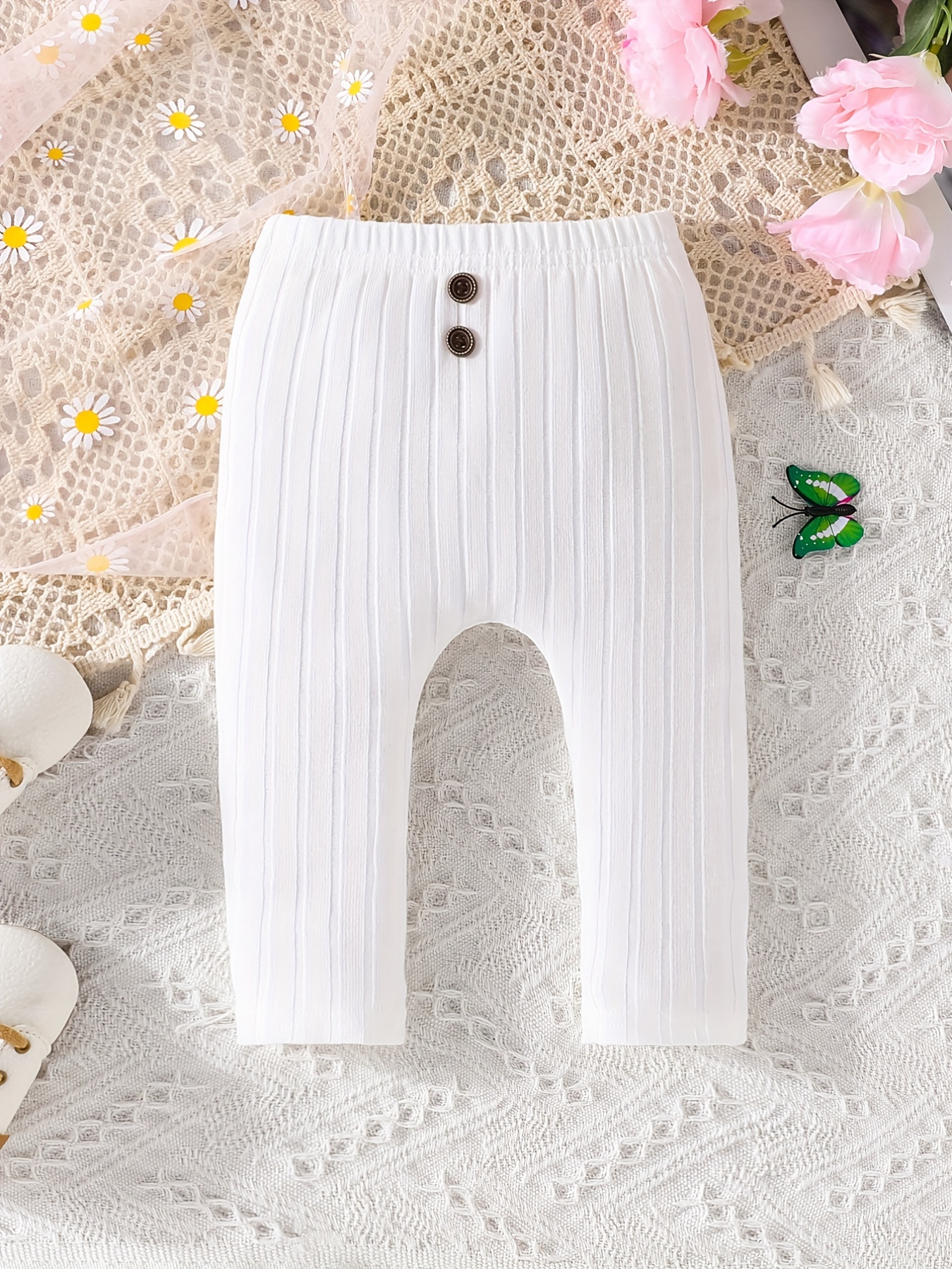 Baby Knit Ribbed Leggings 3pcs Set Spring Autumn Trousers