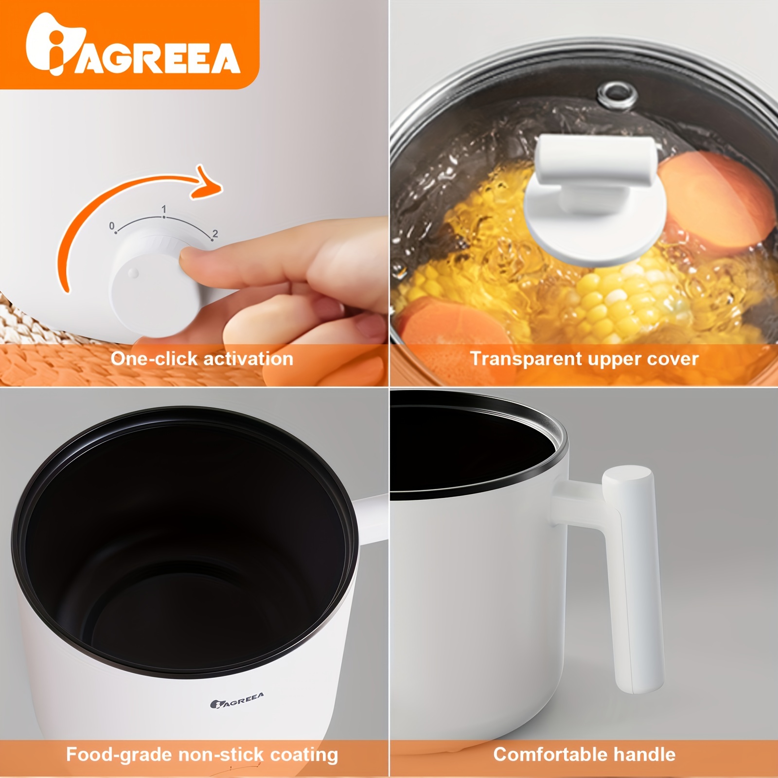 Mini Rice Cookers 1.2L Multifunctional Non-Stick Electric Rice