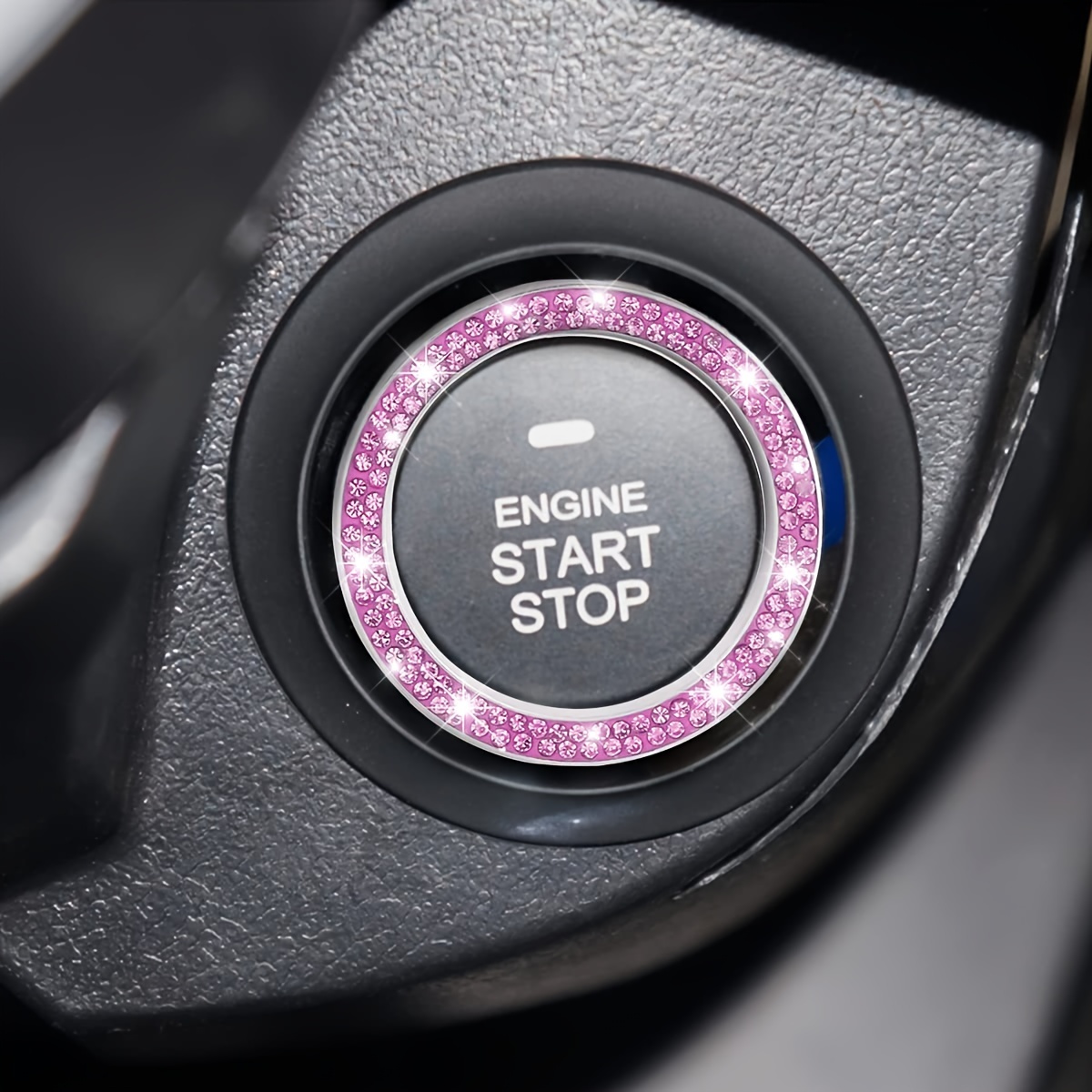 Doofoto 1 pièces anneau de bouton de démarrage du moteur automobile pour  Renault métal démarrage arrêt moteur couvercle cercle style de voiture