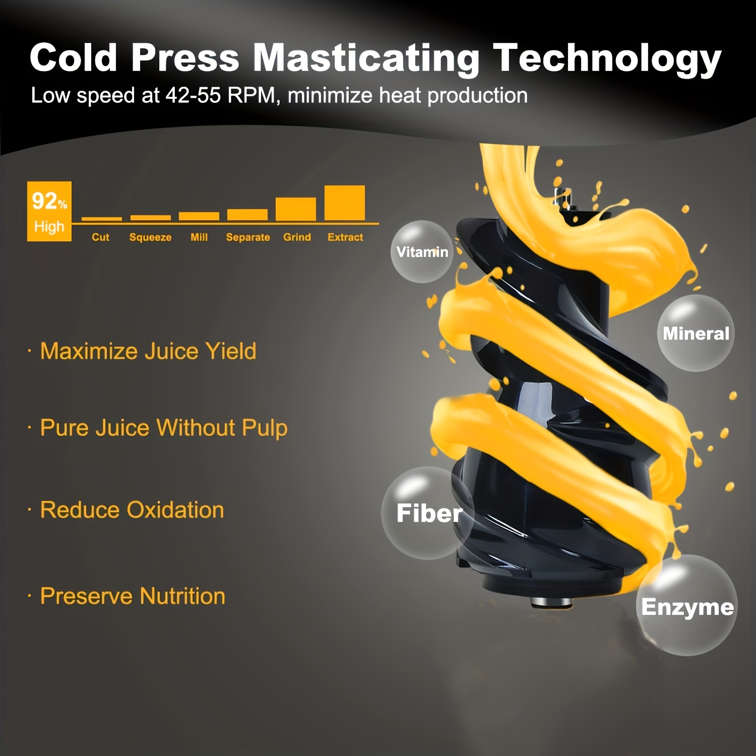 Us Plug Cold Press Juicer Machine Professional Slow Juicer - Temu