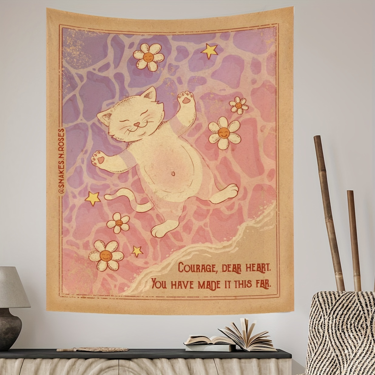 Moonlit Cat Tarot Tapestry Stunning Wall Hanging For Bedroom - Temu