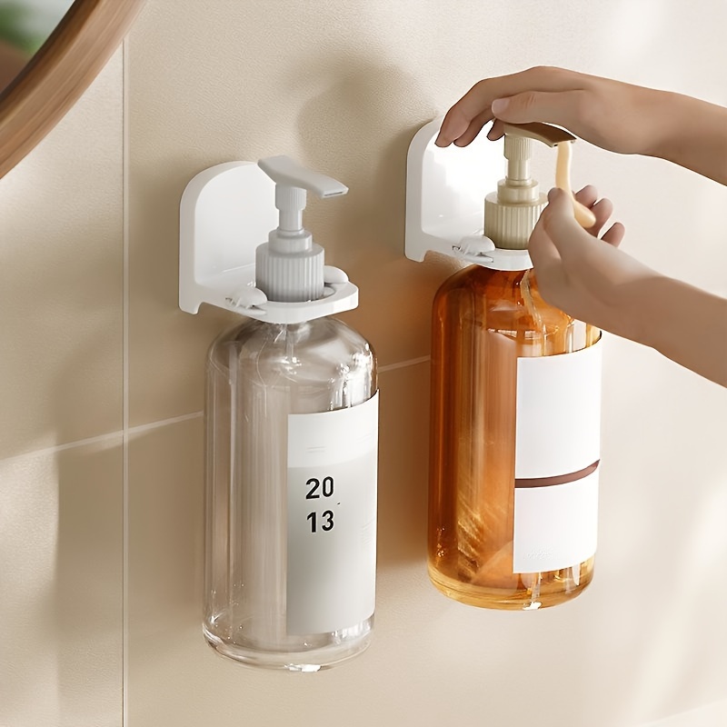 Shower Gel Bottle Rack Hook Bracket Bathroom Wall Magic Paste Shampoo  Suction Wall Type Seamless Hook 3 Pack