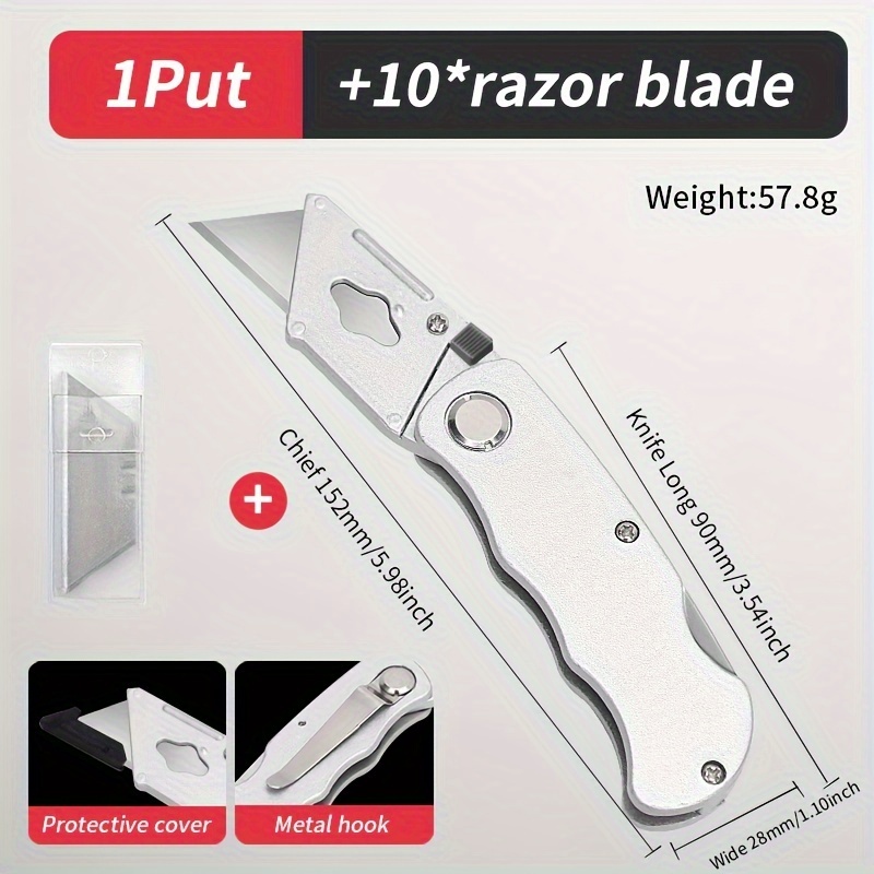 Utility Knife Heavy Duty Multifunctional Electrician Cutting Blade  Telescopic Folding Industrial Grade Knife Holder - AliExpress