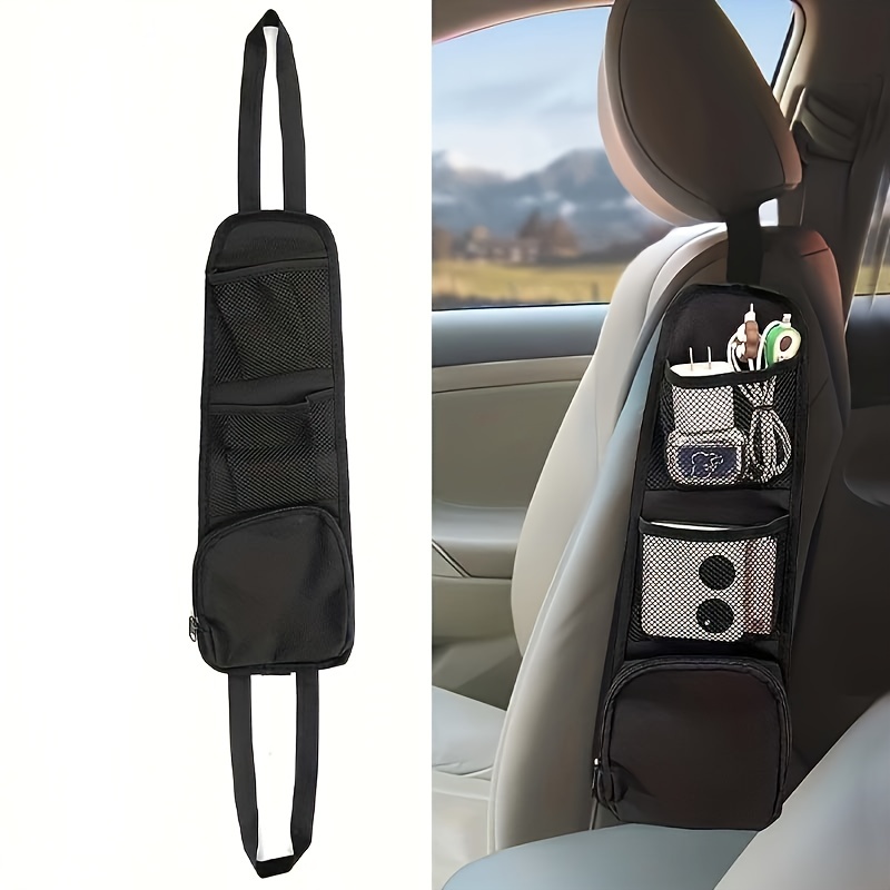 

1pc Car Seat Storage Hanging Bag, Multi-pocket Seat Side Organizer, Car Multifunctional Storage Mesh Net Pocket, Suitable For Cars, Suvs, Trucks