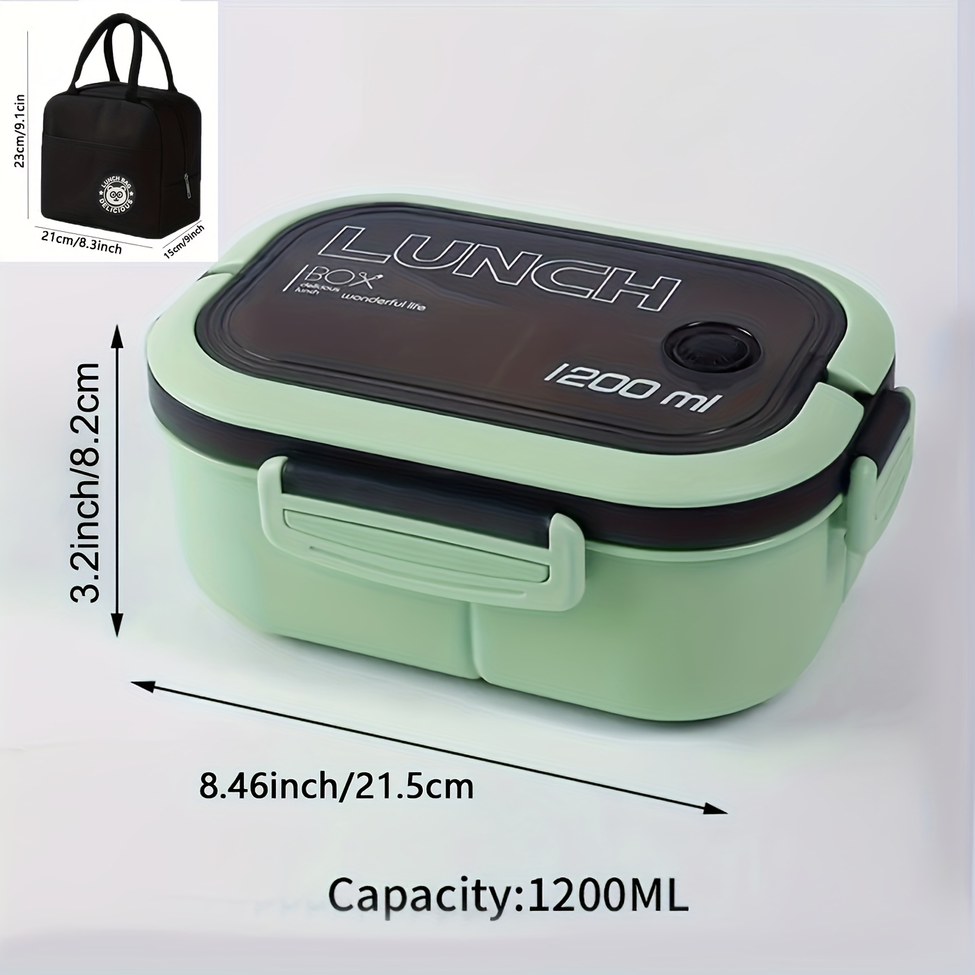 Portable Bento Bag With Lunch Box And Cup Ice - Temu