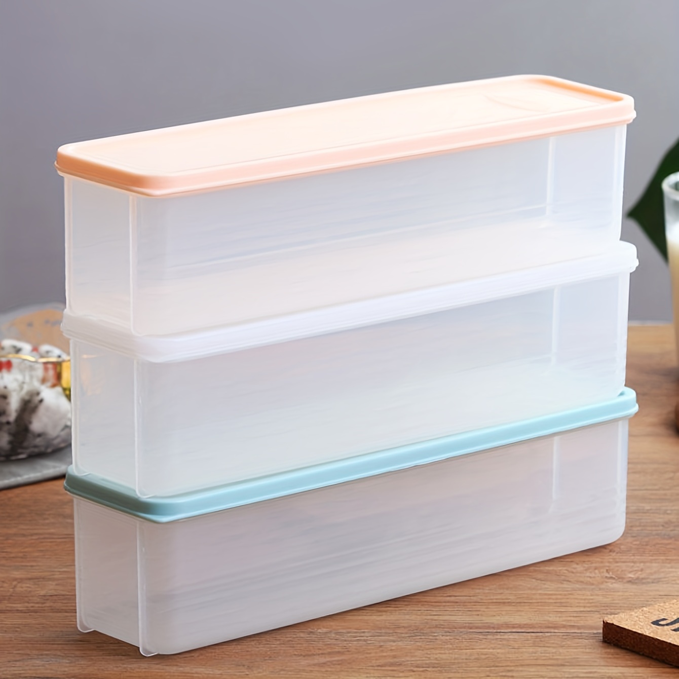 1pc Food Storage Container, Refrigerator Freezer Organizer, Kitchen Spice  Jar, Sealed Storage Box, Divided Storage Box