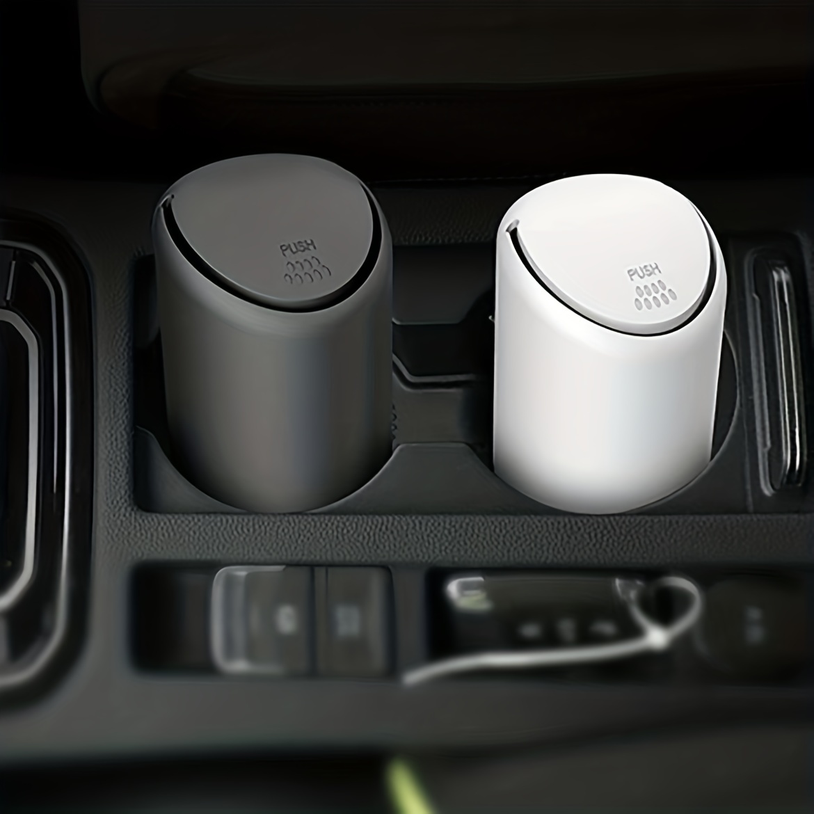 Mini Car Trash Can Silicone Garbage Bin Detachable Washing Car Trash Can