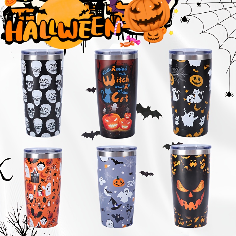 Halloween Tumbler Stainless Steel Thermal Water Bottle With - Temu