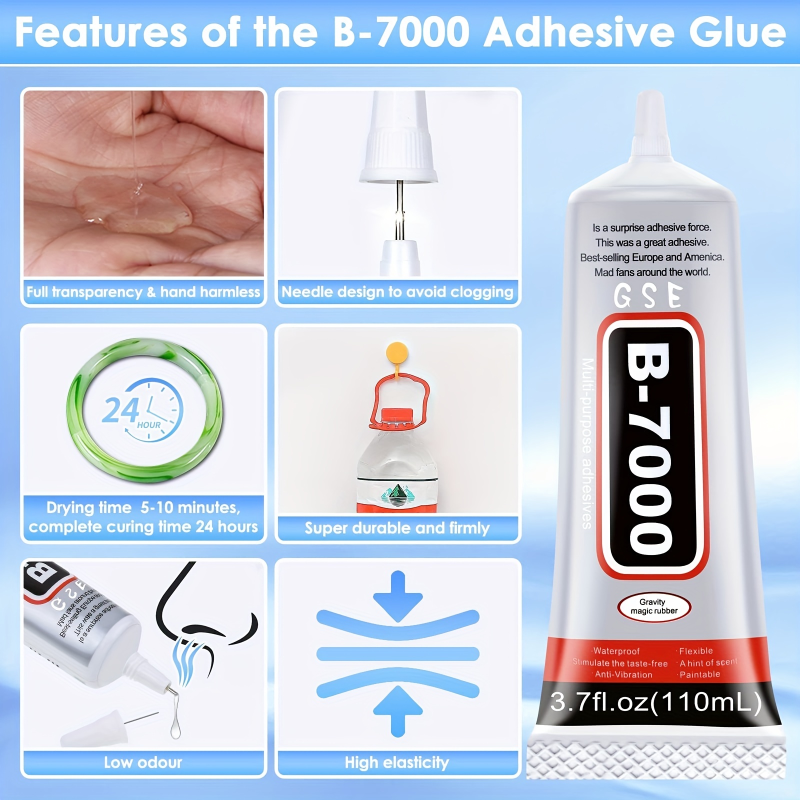 15/25/50/110 B-7000 Glue Clear For Rhinestone Crafts, Jewelry And Bead  Adhesive B7000 Semi Fluid High Viscosity Glues For Clothes Shoes Fabric  Cell Phones Screen Repair Metal Stone Nail Art Glass - Temu Germany