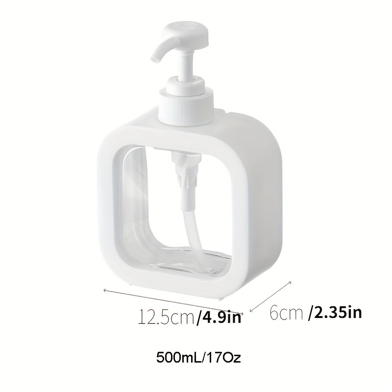  Dispensador de jabón de montaje en pared, 16.9 fl oz/16.9 oz de  manos líquido de champú dispensador de gel de ducha manual comercial  contenedor de loción para baño, cocina, oficina 