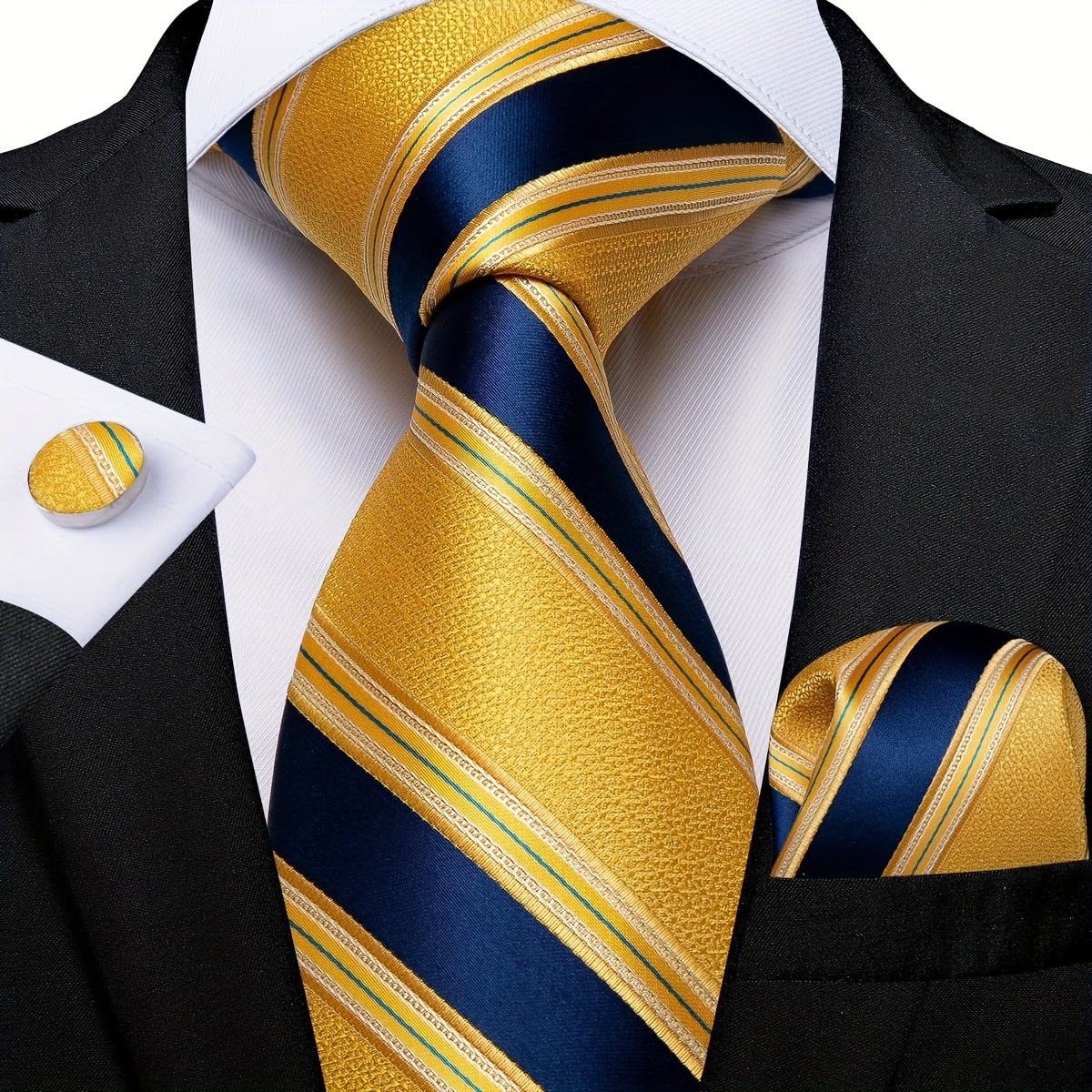 Corbata de moda para hombre, corbata clásica de seda de 8cm, corbatas de  flores a rayas