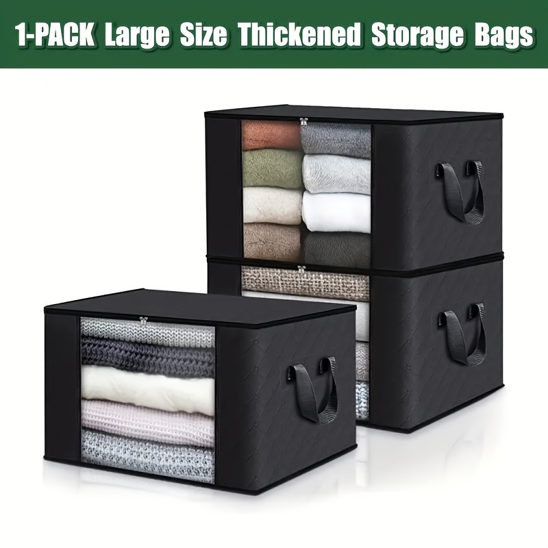 Quilt Storage Bag, Foldable Clothes Storage Bags, Home Blanket Luggage  Zipper Organizer Bags, Wardrobe Organizer - Temu