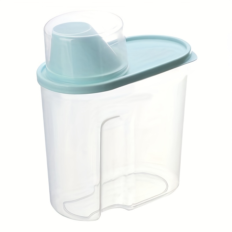 1pc Rice Bucket, Portable Transparent Cereal Storage Container With Pour  Spout, Moisture-proof Insect-proof Sealed Storage Box For Rice, Cereals,  Grai