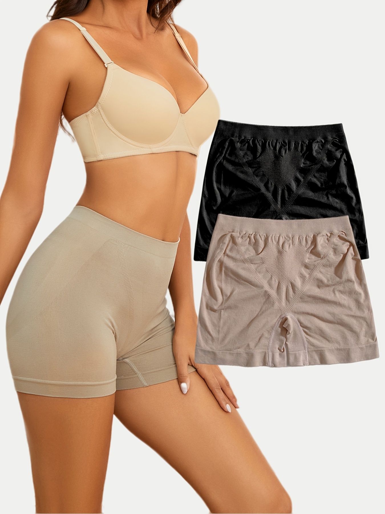2pcs Shapewear Butt Lifter Control Panties Body Shaper Brief Boyshorts,  Women's Underwear & Lingerie