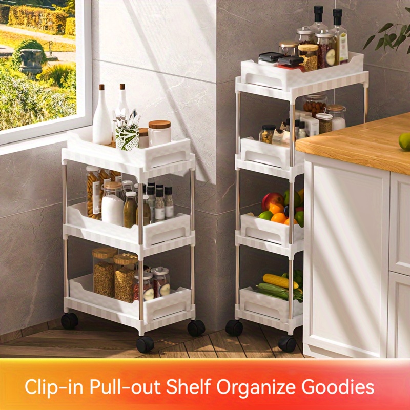 Estante para condimentos, mueble de cocina, encimera de esquina  multifuncional, bandeja giratoria para fruta, almacenamiento de