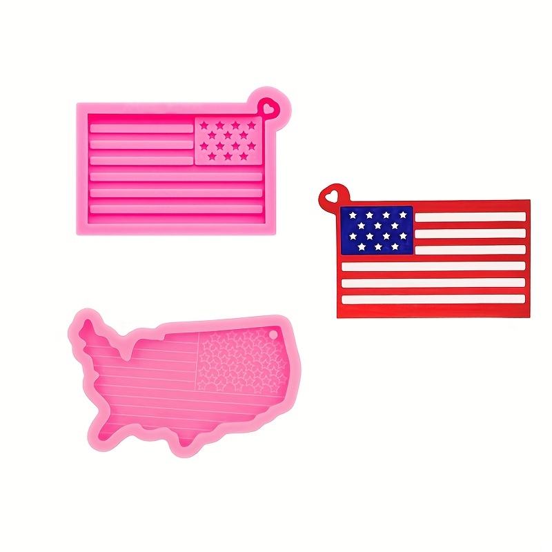 America Flag Heart Shape Molds Silicone Molds Silicone Epoxy - Temu