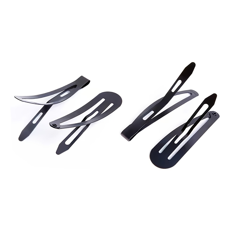 8pcs Unique Snap Hair Clips 3 Prong Hair Clips Water Drop Metal Hairpins  Monochrome Hair Barrettes Hair Accessories