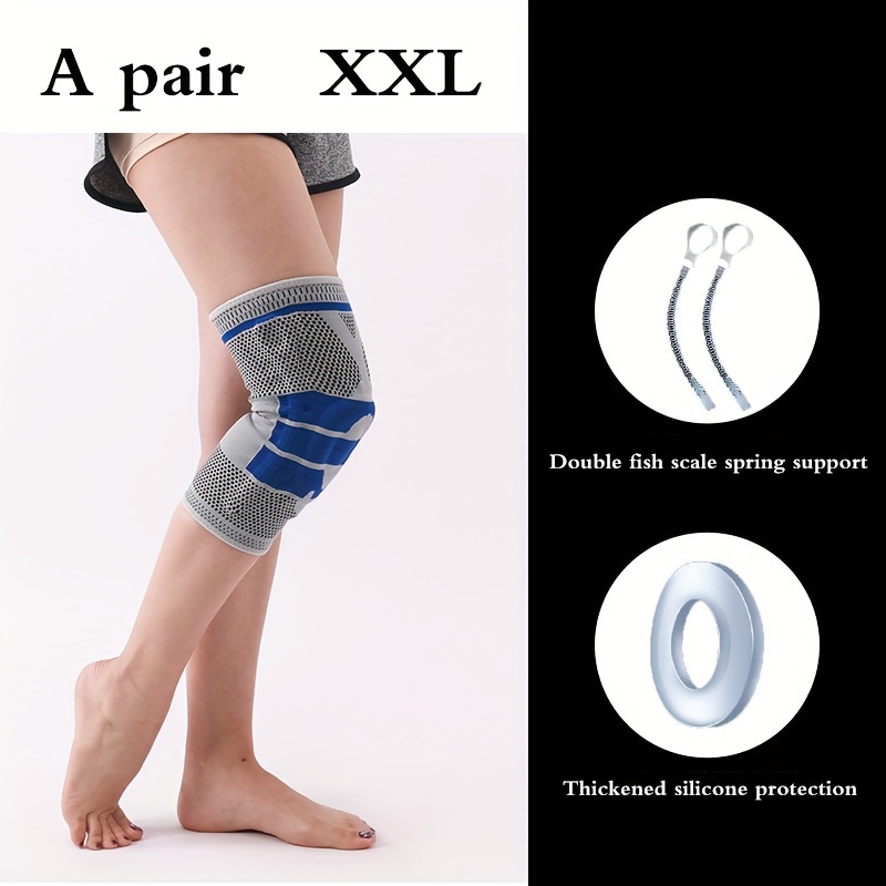Sports Knee Pads with Silicone Protection for Meniscus Support