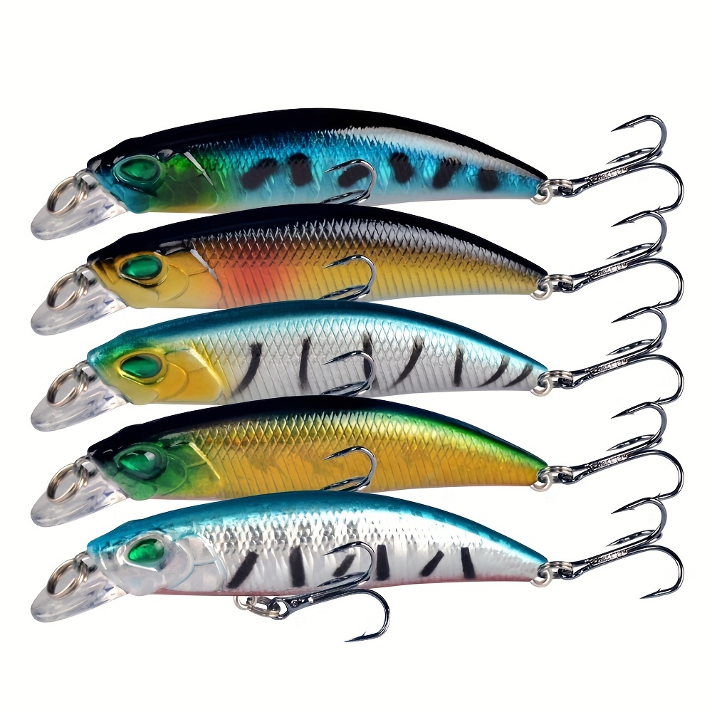 5pcs Premium Slow Sinking Minnow Fishing Lure Set - Realistic Wobbler  Crankbait for Carp and Other Game Fish - Artificial Hard Bait for  Freshwater and