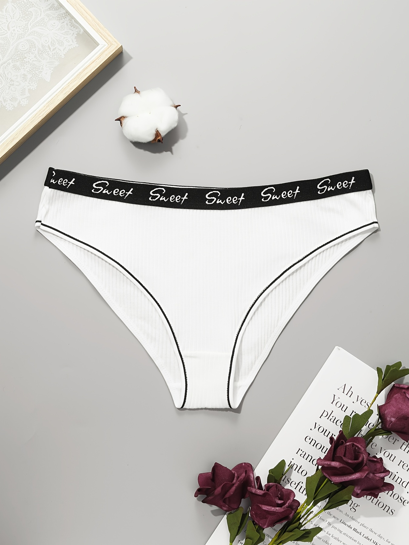 Women's Cotton Waist Bikini Brief Underwear Comfortable - Temu