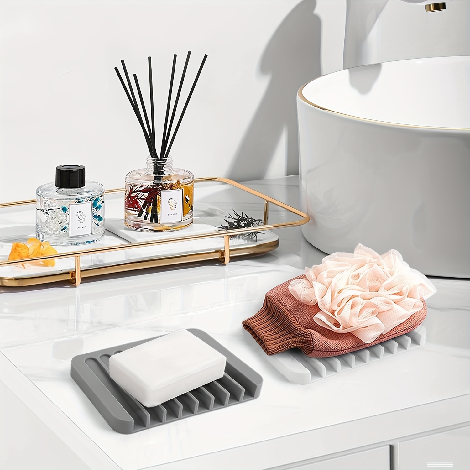 Silicone Soap Holder Minimalist Design / Soap Dishes For Bathroom/ Sponge  Holder / Soap Dish For Shower For Kitchen/1pc
