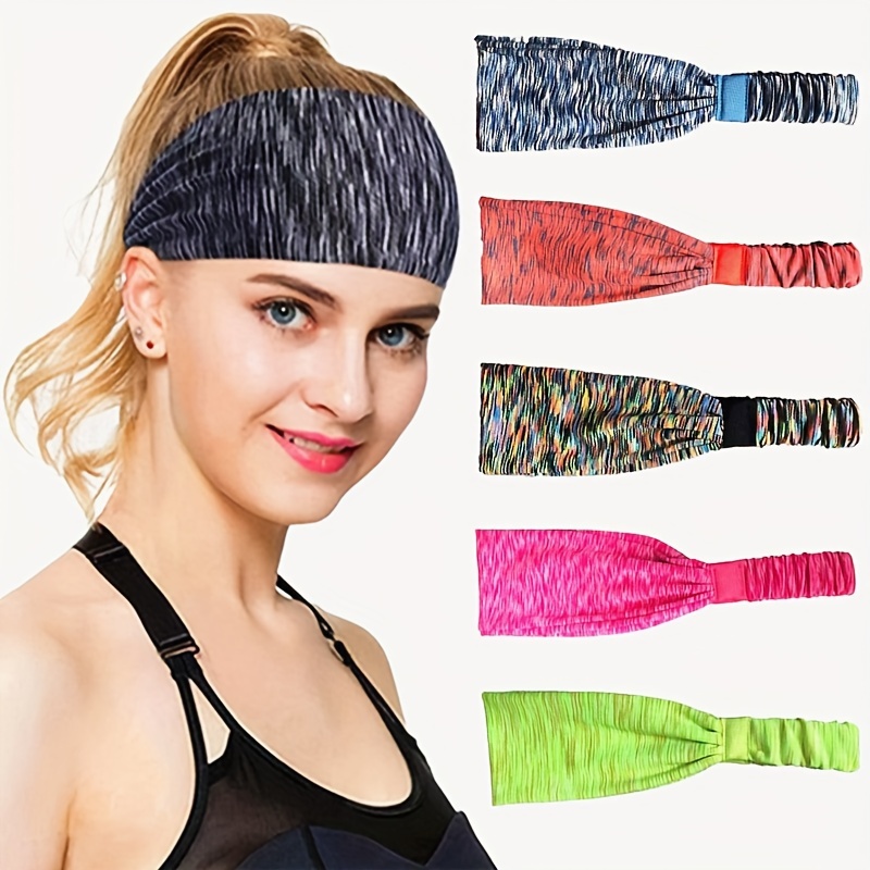 1PC Elastic Absorbing Sweat Yoga Headband Candy Color Hairband Hair  Accessories*