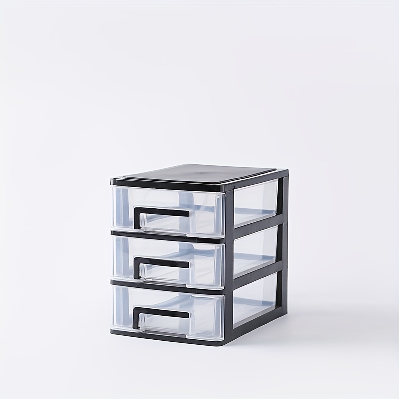 3 Tier Plastic Drawer Storage, Makeup Organizer Storage Station Cube Shelf  Storage Rack Storage Box for Office Bedroom Home