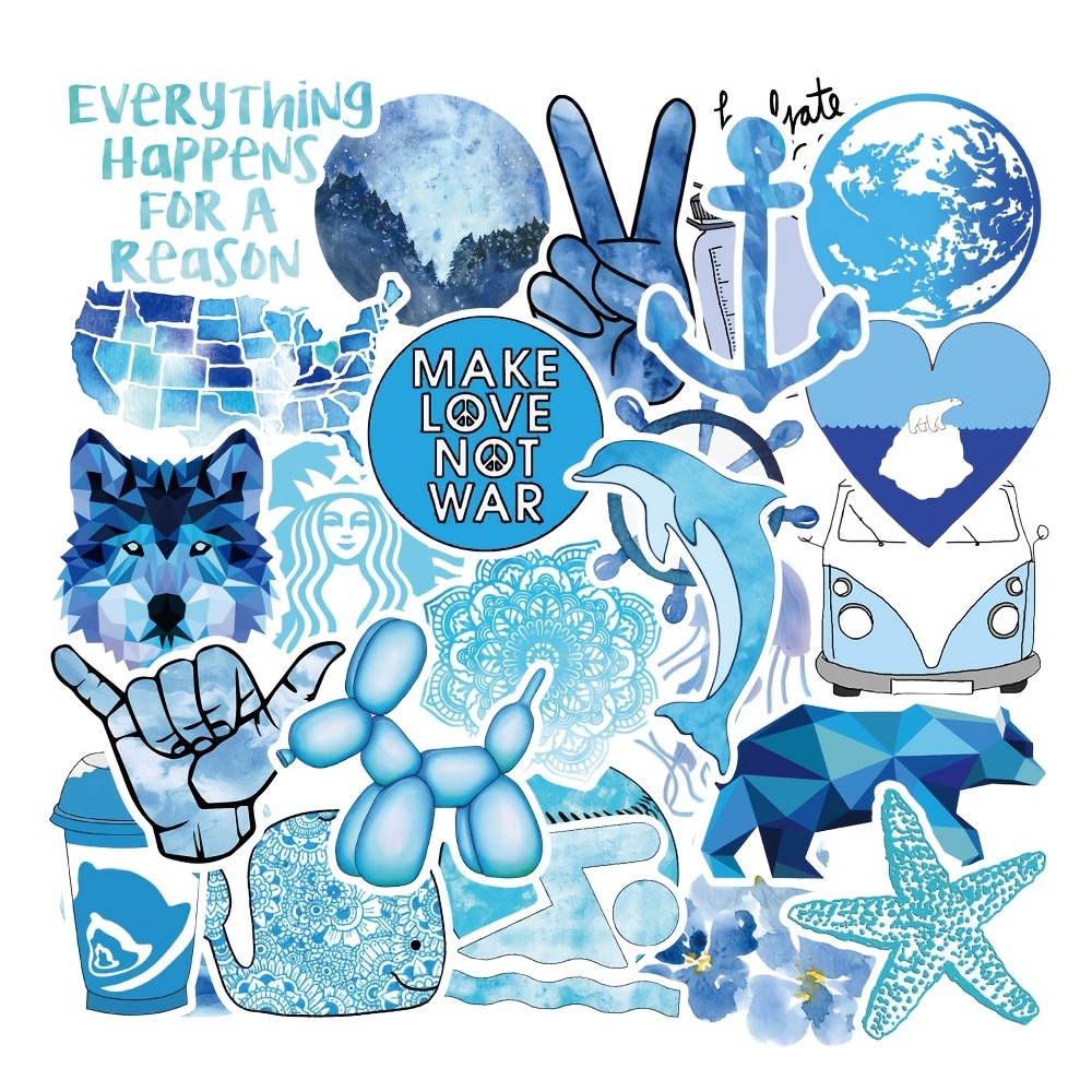 Water Bottle Blue Aesthetic Sticker