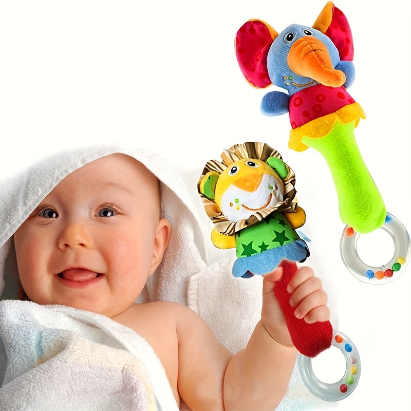 Juguetes de sonajeros para bebés de 0-3-6-12 meses, sonajeros de muñeca y  calcetines de sonajero de pies, juguetes suaves para recién nacidos para