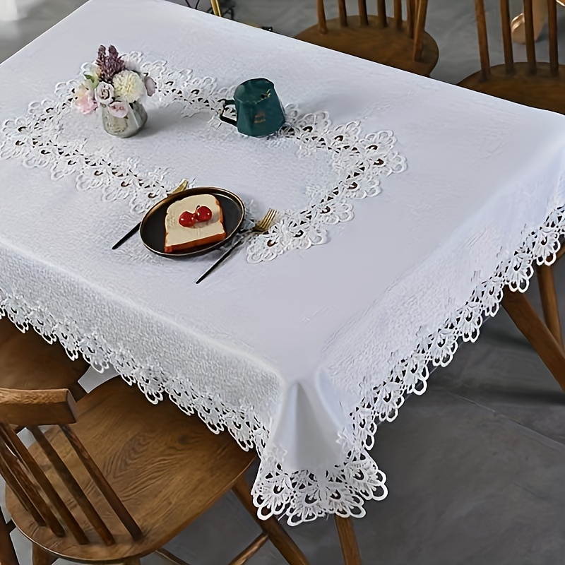 1 pieza vintage encaje blanco Mantel , para decorado hotel mesa