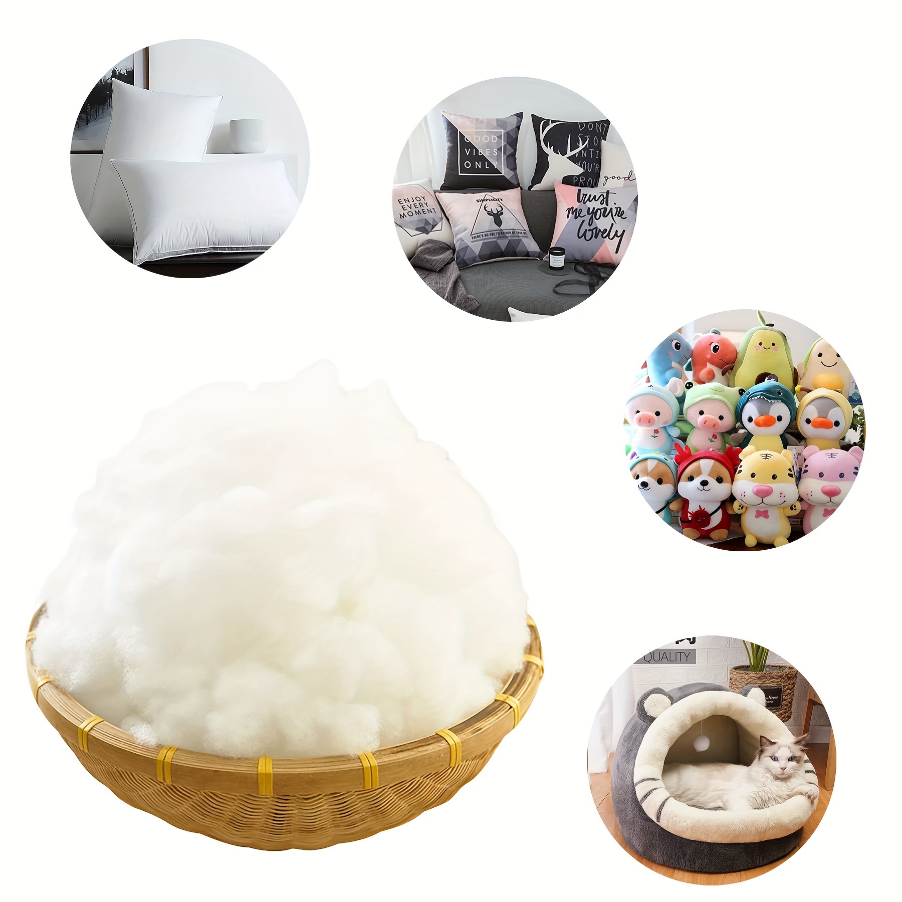 1pc Diy Hand Filled Material High Elastic Pp Filling Cotton Plush Cotton  Suitable Filling Pillows Mattresses Pet Nests Cushions Stuffed Toys - Arts,  Crafts & Sewing - Temu