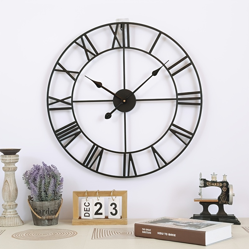 Reloj de pared de hierro retro moderno: ¡perfecto para cualquier habitación  o arte de pared de guardería! Regalo de Navidad, Halloween, Día de Acción