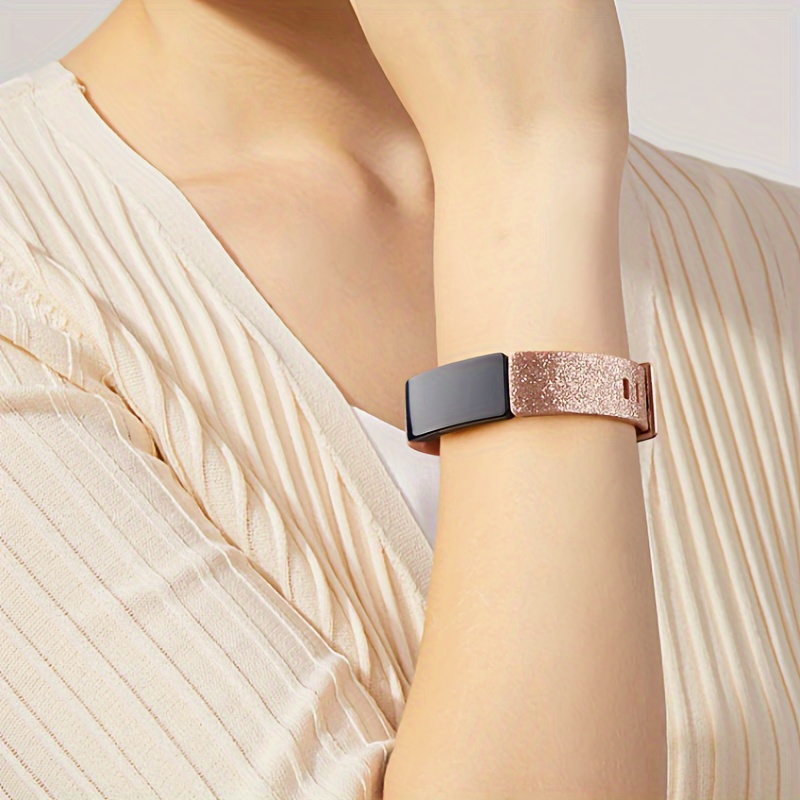 Correa de reloj para Fitbit Versa 3 Correa reemplazo de pulsera de silicona  para pulsera Fitbit Sense Correa Accesorios Oro rosa Plata-negro