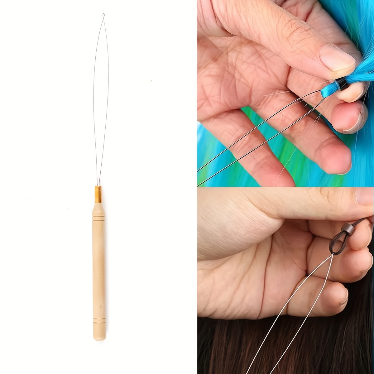 Micro Rings Loop Tool Threader Pulling Needle Used With Hair Plier and –